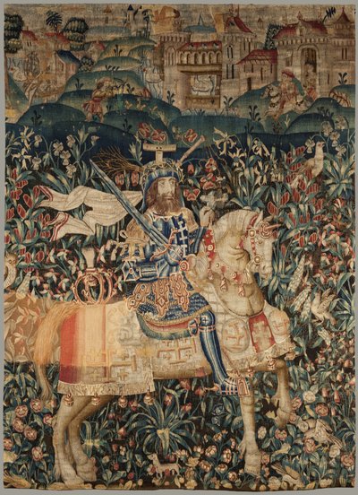 Tapestry depicting Godfrey of Bouillon by Flemish School